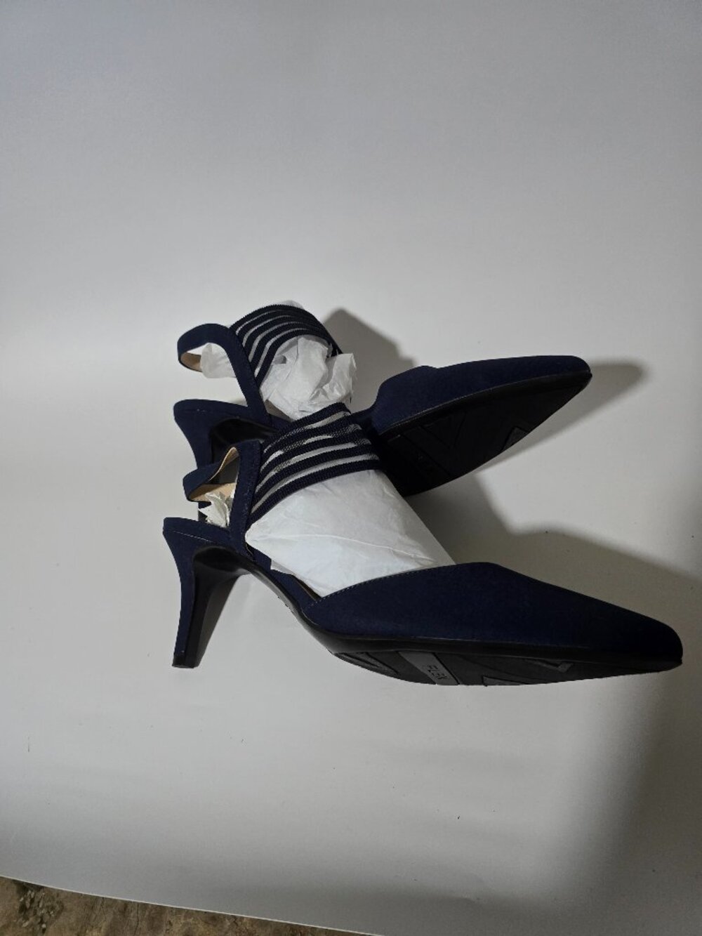 size 11 Blue, Navy Blue Sling Back (New)